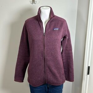Patagonia Womens Better Sweater Jacket Full Zip Violet Red Sz M